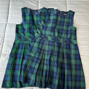 Lands' End Kids Uniform Plaid Dress